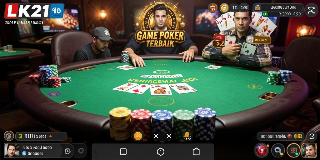 Tampilan gameplay menarik dengan suasana Poker yang mendebarkan.