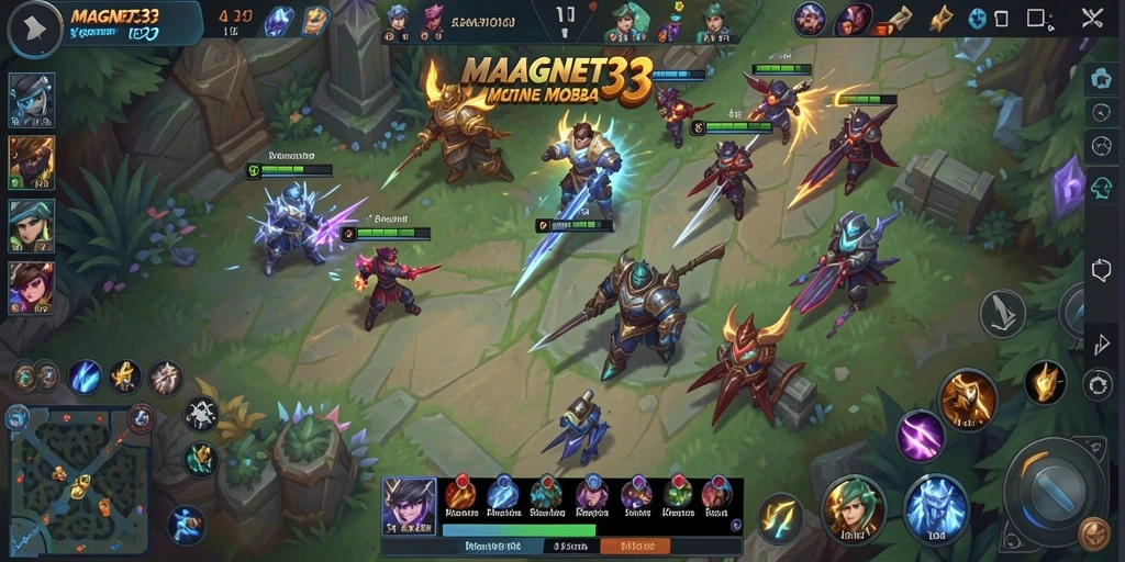 Tampilan luar biasa dari gameplay MOBA dalam MAGNET33.