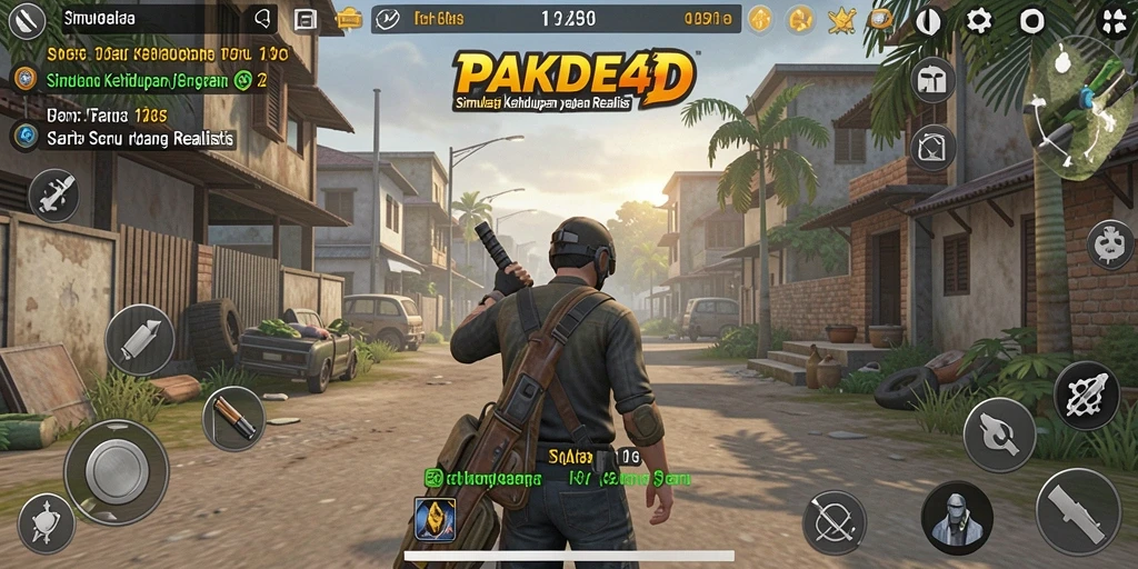Tampilan gameplay menarik dari PAKDE4D yang menampilkan simulasi kehidupan.